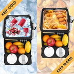 Backseat Organizer for Kids and Passenger Seat Organizer for Adults - Car Seat Cooler and Warmer with Cup Holders and Convertible Tray Lid(Black)