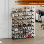 Shoe Rack, 8 Tier Tall Shoe Rack for Entryway, Shoe Orhanizer for Closet, Shoe Shelf, Shoe Stand for Front Door Entrance, Clo