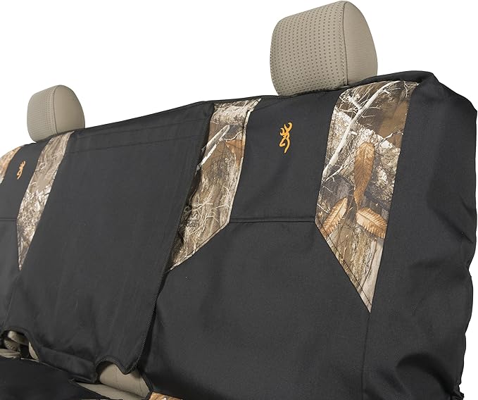 Browning Universal Bench Seat Covers, Water and Dirt Resistant Car, Truck, and SUV Bench Seat Covers, Excursion (Realtree Edg