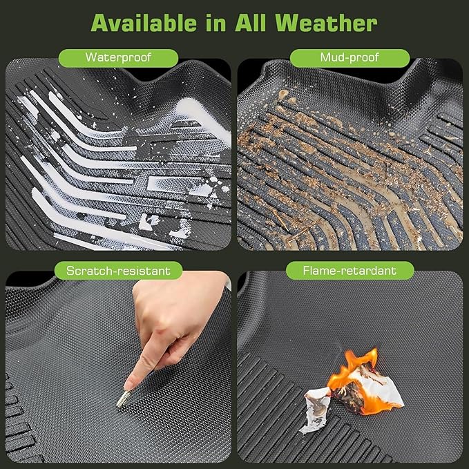 Floor Mats for Chevy Cruze 2011-2015 & Cruze Limited 2016, Heavy Duty TPE Waterproof Non-Slip All Weather Protection Custom, Floor Mats & Cargo Liner