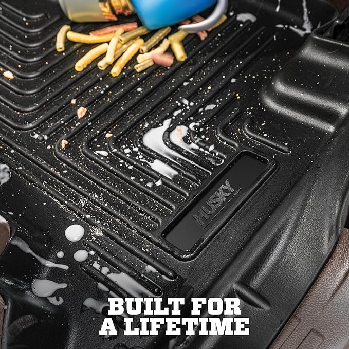Husky Liners Weatherbeater Floor Mats | Fits 2002-2008 Ram 1500 Quad Cab; 2003-2009 Ram 2500/3500 Quad Cab (Fits Models w/Underseat Storage ONLY) | Front & 2nd Row, 3-pc Tan - 98033