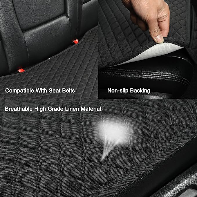 West Llama Linen Car Seat Covers,Bottom Seat Covers for Cars Include 1 Rear Bench Cover Universal Fits 90% Vehicles,SUVs,Cars