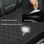 West Llama Linen Car Seat Covers,Bottom Seat Covers for Cars Include 1 Rear Bench Cover Universal Fits 90% Vehicles,SUVs,Cars