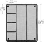 Amazon Basics Mesh Drawer Organizer, Black | Pack of 4
