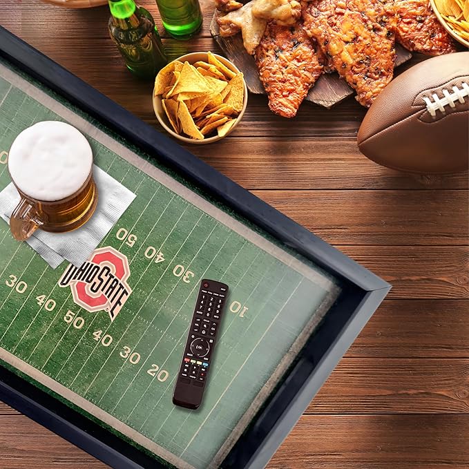 Fan Creations Ohio State Football Field Tray and Lazy Susan Entertain and Decorate to Show Your Buckeyes Pride