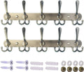 Dseap Wall Mounted Coat Rack - 5 Tri Hooks, Heavy Duty, Stainless Steel, Metal Coat Hook Rail for Coat Hat Towel Purse Robes 