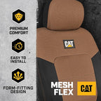 Cat® MeshFlex Automotive Seat Covers for Cars Trucks and SUVs (Set of 2) – Beige Car Seat Covers for Front Seats, Truck Seat 