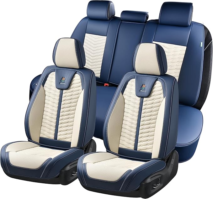 FLORICH Seat Covers for Cars, Seat Covers Full Set 5 Seats, Waterproof Leather Car Seat Covers, Front and Rear Seat Covers, U