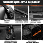 Mockins 30 CuFt Square Trailer Hitch Cargo Carrier Bag | 40"x40"x32" 500D PVC Weatherproof Cargo Bag for Hitch Carrier | Versatile Waterproof Truck Bed Storage Set w/Buckle Straps, Lock & Carry Bag