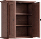 ChooChoo Bathroom Wall Cabinet, Over The Toilet Space Saver Storage Cabinet, Farmhouse Medicine Cabinet with 2 Doors and Adju