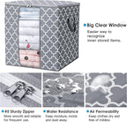WISELIFE Storage Bags 8 Pack/100L Large Blanket Clothes Organization and Storage Containers for Comforters,Bedding, Foldable 