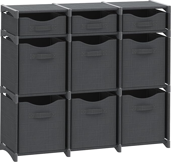 Cube Storage Organizer with Storage Bins Included - The Perfect Closet Organizers and Storage Solution. Includes 9 Storage Cu