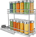 LYNK PROFESSIONAL® Pull Out Spice Organization for Cabinets - 4-3/8 inch Wide – Spice Rack for Inside Cabinets, Slide Out Spi