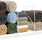 LYNK Professional® Home™ Tall White Shelf Dividers - Linen Closet Organizers and Storage - Linen Storage - Closet Organizatio