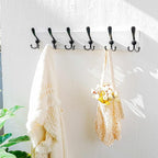 Dseap Coat Rack Wall Mounted - 24" Long 6 Tri Hooks, Heavy Duty Wooden Wall Coat Hanger Coat Hook for Clothes Hat Jacket Clot