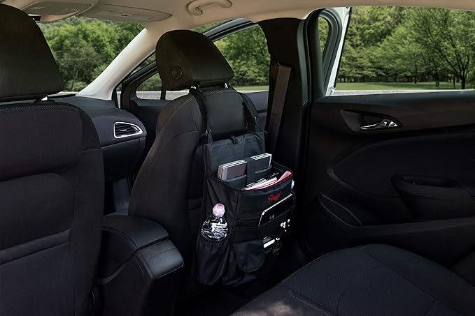 Tidify Car Front Seat Organizer [2025 UPDATED] with Dedicated Tablet and Laptop Storage Stabilizing Side Straps Soft Adjustable Shoulder Strap and Hardened Buckles Your Office Away from Office.