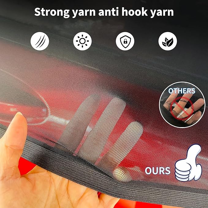 2Pack car side window sunshades,Premium rear privacy screens for SUV,Sedans,Truck van,Double layer breathable elastic spandex mesh,bug Insect Protection,Outdoor camping travel essential(Max43.5*30.5")