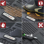 YITAMOTOR Floor Mats & Cargo Mat Compatible with 2024 2025 2026 Subaru Crosstrek & Impreza, All Weather Protection TPE Waterproof Non-Slip Car Floor Liners 1st & 2nd Row Set Accessories Black