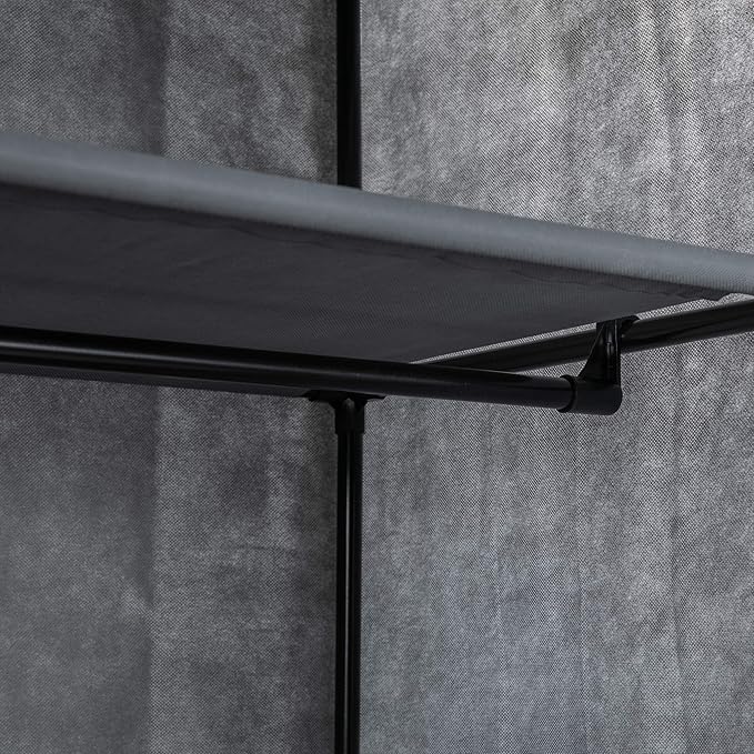 axentia Mobile Cabinet, Black/Grey, approx. 60 x 148 x 45 cm 132891