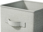 LayerSpace 4 Pack Foldable Fabric Closet Storage Bins, 11Inch Organizer Cubes with Handles, Linen Storage Boxes for Clothes, 