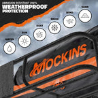 Mockins 64"x39"x6" Steel Roof Rack Cargo Carrier for Top of Vehicle & 20 CuFt Waterproof Rooftop Cargo Bag | 250 Lbs. Capacity Extendable Car Rooftop Cargo Carrier with Car Top Carrier Accessories