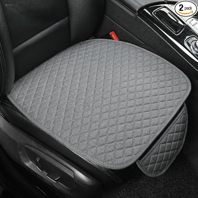 West Llama Linen Car Seat Covers,Bottom Seat Covers for Cars Include 2 Piece Front Driver Seat Pad Mat Universal Fits 90% Veh