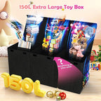 Mabahoo Extra Large Toy Box, Collapsible Sturdy Kids Toy Chest for Boys, Girls, 40"x14"x16" Storage Organizer Toddler Storage