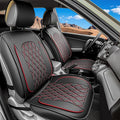 LINGVIDO Car Seat Covers for Front Seats (2 Seats) - Premium Perforated Nappa Leather,Waterproof Shield, Omni-Adapt Fit for S