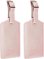 Travelambo Luggage Tags for Suitcases PU Leather Travel Tags Bag Tags Privacy Protection Travel Essentials