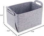 Storage Basket Felt Storage Bin Collapsible& Convenient Box Organizer with Carry Handles for Office Bedroom Closet Babies Nur