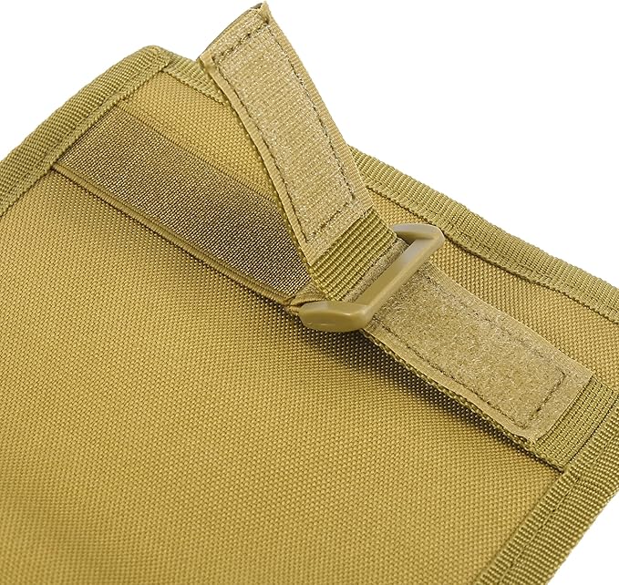 X AUTOHAUX Khaki Universal Car Sun Visor Organizer Storage Pocket Hook and Loop Tape Nylon for SUV RV Truck