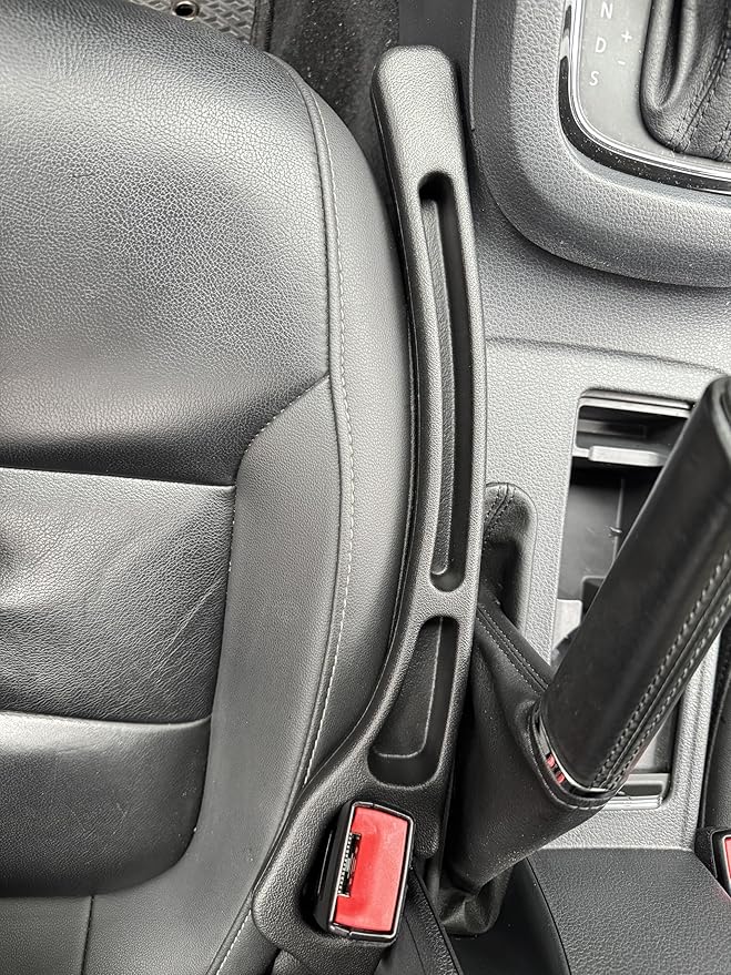 2Pcs Car Seat Gap Filler Organizer Compatible with BMW X1 X3 X5, Soft Foam Seat Side Gap Filler with Storage Avoids Things Falling, Fill The Gap Between Seat and Console