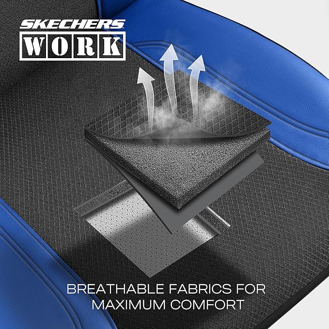 Skechers Car Seat Covers, Work Leather Seat Covers 5-Times Stronger Built-in Webbing, Oxford Fabric Front Seat Cover, Airbag 