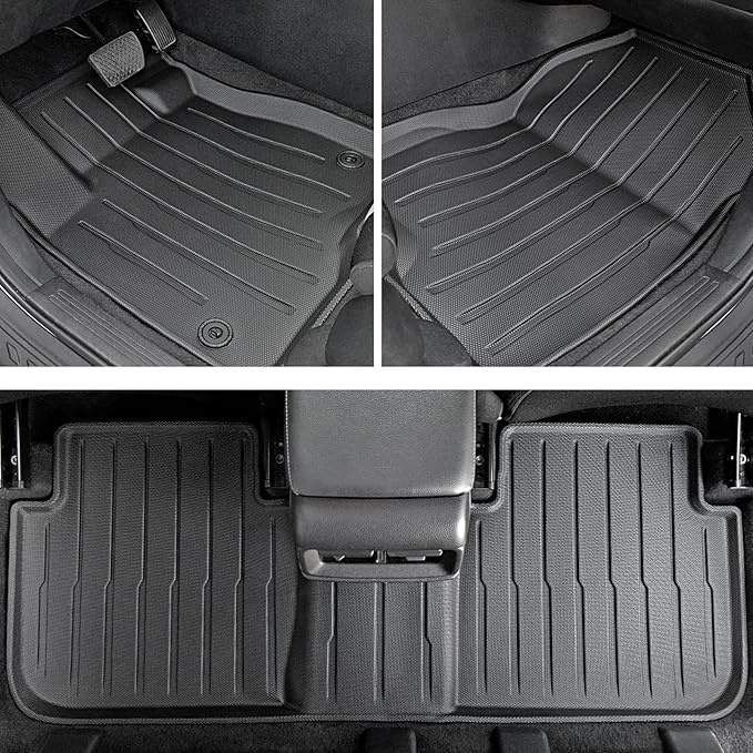 Floor Mats Cargo Mat Set for Honda CRV 2026 2025 2024 2023 Car Mat Accessories(Include Hybrid), All Weather TPE Cargo Liner Door Sill Protectors for CR-V Gas Hybrid(Full Set Mats)
