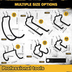 ELEAD 28-Piece Pegboard Hooks with Extension Straps, Heavy Duty Organizer Pegboard Accessories Fit for 1/4" Pegboard, Peg Boa