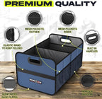 FORTEM Car Trunk Organizer, Collapsible Two Compartment Organizer, Foldable SUV & Truck Storage for Car Accessories for