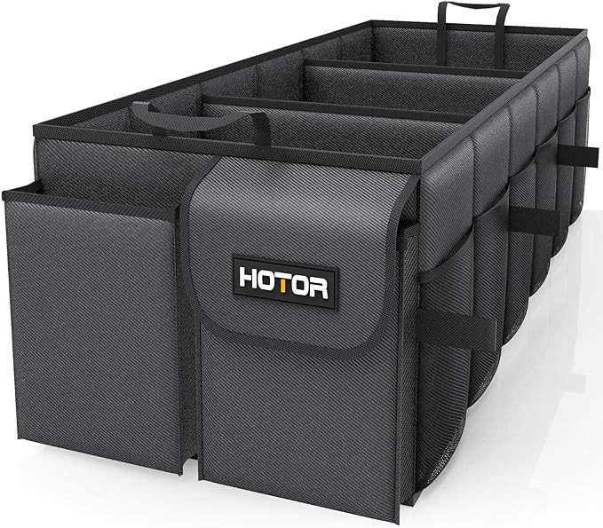 HOTOR Trunk Organizer for Car - Car Organizer, Foldable Trunk organizer for SUVs & Sedans, Sturdy Organization for Car Accesso