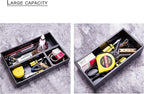 Bamboo Organizer Box for Accessories Cosmetic Small Square Drawer Organizer Boxes, Black 4"*4"