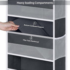Univivi Over The Door Organizer with 6 Side Mesh Pockets, 5 Shelf Door Hanging Organizer Large Capacity Door Storage for Clos