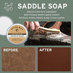 Otter Wax Leather Care Kit | 100% All-Natural Leather Care Products | Made In The USA | Includes Saddle Soap & Leather Salve 