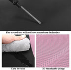 Leather 3D Foam Back Support Pink Car Seat Covers Full Set, Air Mesh Automotive Seat Covers, All Season Car Seat Cover Fit Au