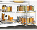 LYNK PROFESSIONAL® Élite™ Pull Out Spice Organization for Cabinets - 8-3/8 inch Wide – Spice Rack for Inside Cabinets – Wood/