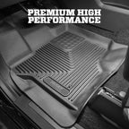 Husky Liners X-act Contour Floor Mats | Fits 2021-2024 Ford F-150 SuperCrew with Fold Flat Storage; 2017-2024 Ford F-250/F-350/F-450 SuperCrew | 2nd Row, 1-pc Black - 53381