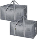BALEINE 2-Pack Oversized Moving Bags with Reinforced Handles, Heavy-Duty Storage Tote for Clothes, Moving Supplies (Winter Gr