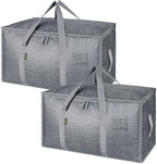 BALEINE 2-Pack Oversized Moving Bags with Reinforced Handles, Heavy-Duty Storage Tote for Clothes, Moving Supplies (Winter Gr