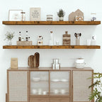 Vivelove 12 Inch Deep Floating Shelves 72 inch Long, 72 x 12 Wide Wall Shelves with Invisible Brackets, for Bedroom Bathroom 
