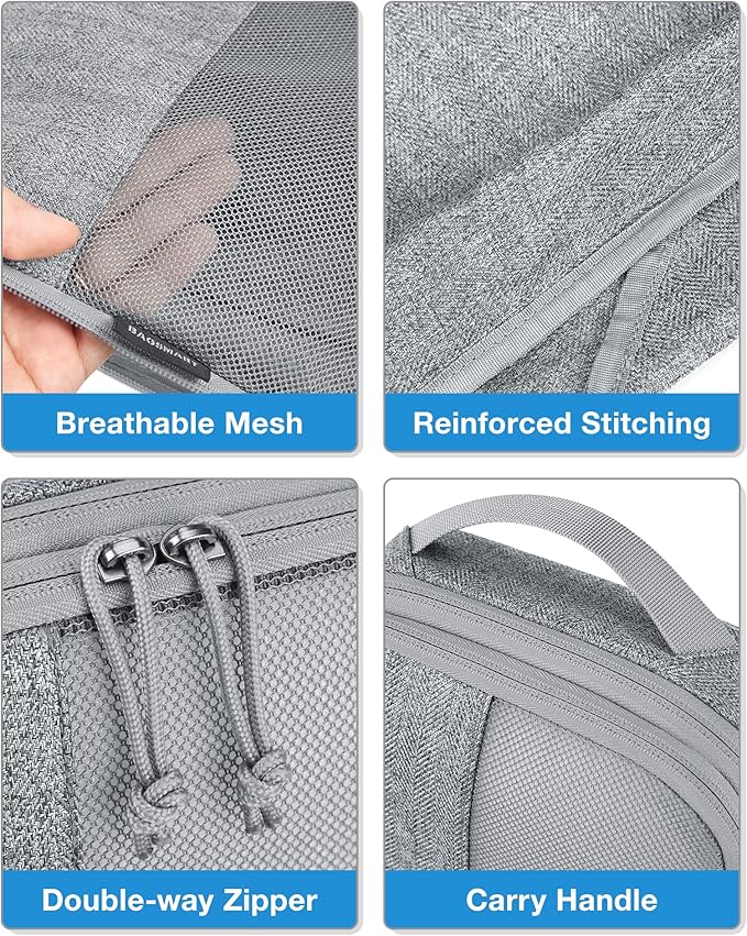BAGSMART Compression Packing Cubes for Travel, 6 Set Packing Cubes for Carry on Suitcases, Compression Travel Cubes & Suitcas