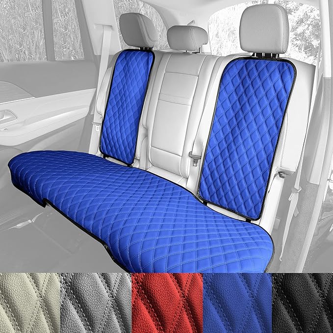 FH Group Car Seat Cushion Rear Set Faux Leather Automotive Seat Cushions - Universal Fit, Rear Car Seat Cushion, Car Seat Cus