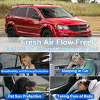 Front Side Half Window Shade Foldable Custom Fit for Do-dge Journey 2009-2020 Car Window Shades for Side Window Sun Shade UV Protection Heat Insulation for Camping Sleeping 6PCS