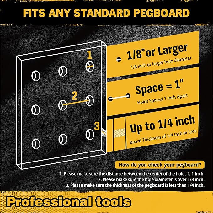 ELEAD Pegboard Bins Organizer Set 24-Pack - Durable Storage Tray for Screws, Nuts, Bolts, Hardware, Crafts, Accessories | Fit